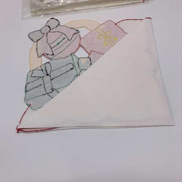 Brand New Lot Of 9 Vintage OREM Patchwork Holiday Napkins 17” X 17” India - Picture 3 of 16